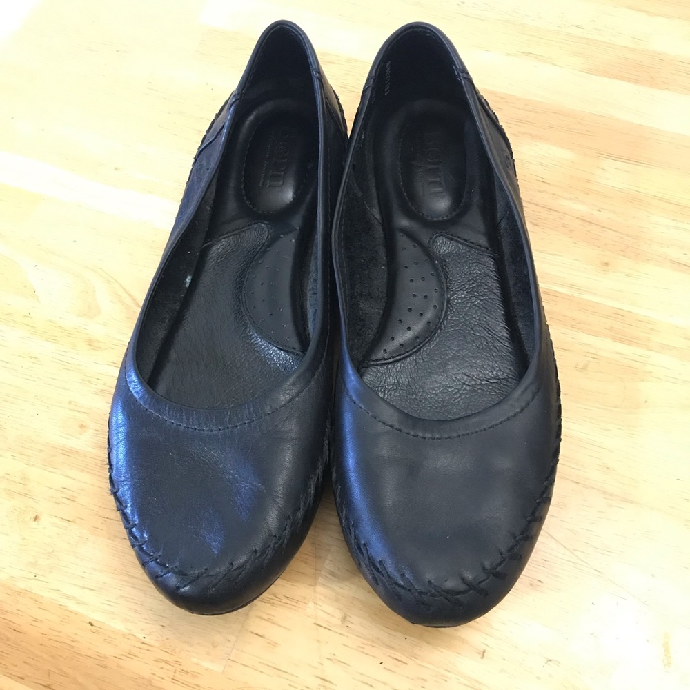 B.o.c Black Leather Flats